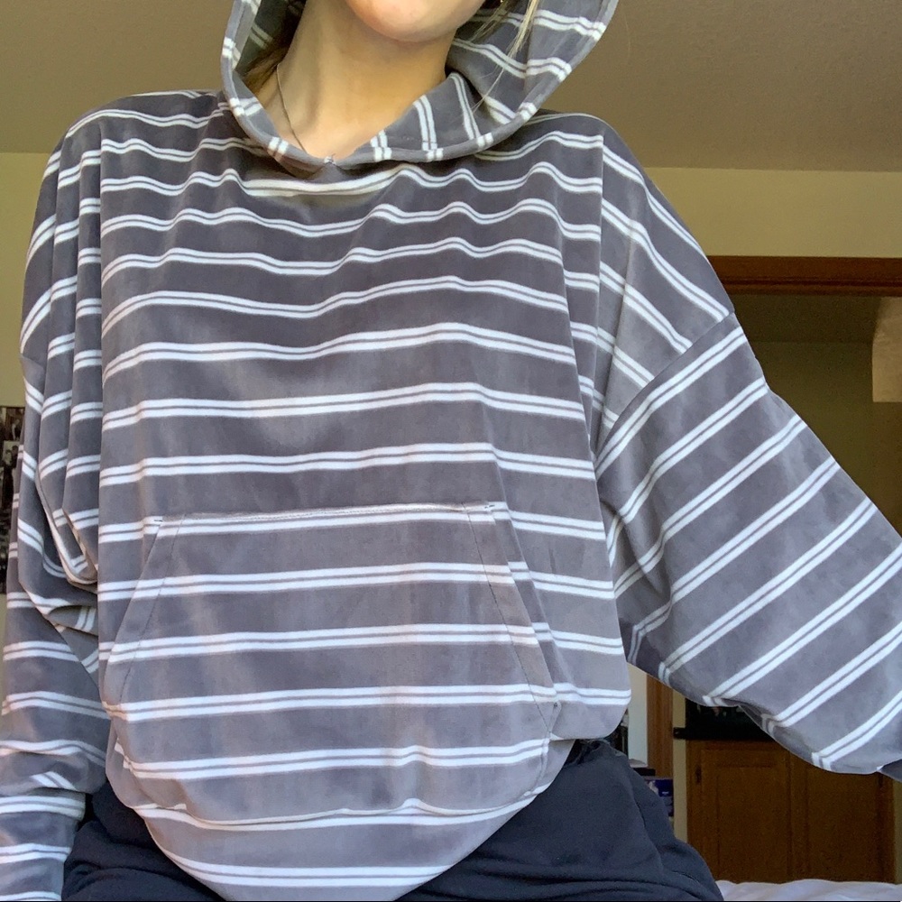 American eagle striped hoodie